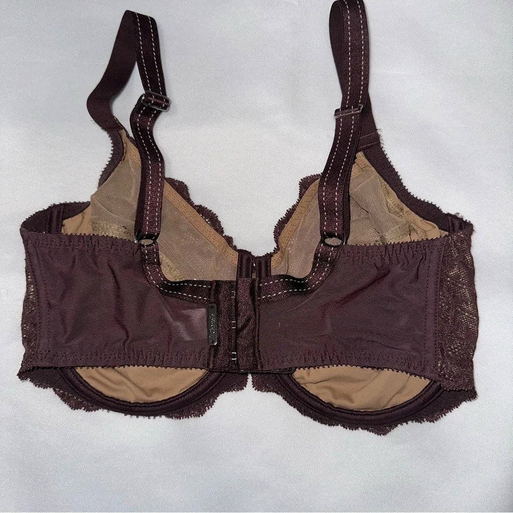 Chantelle Elegant Lace Underwire Bra - Brown 32DDDD‎